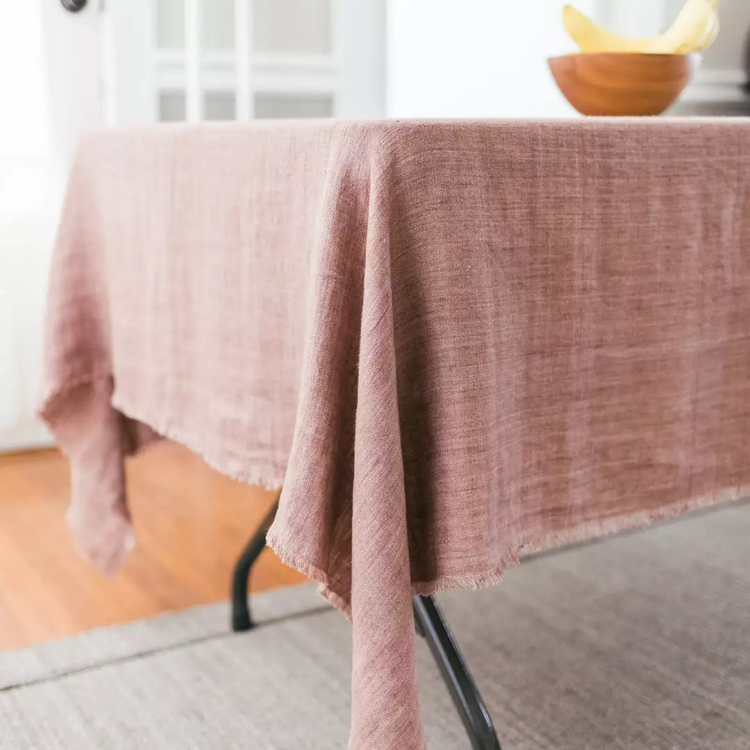 Creative Women Best Sellers Stone Washed Linen Tablecloth - Ash Rose 1 Creative Women Best Sellers Stone Washed Linen Tablecloth - Ash Rose