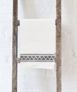 Creative Women Home Goods Tibeb Hand Towel - Natural + Gray