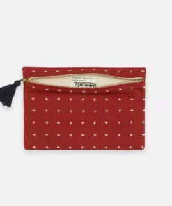 Anchal Cross Stitch Clutch Pouch