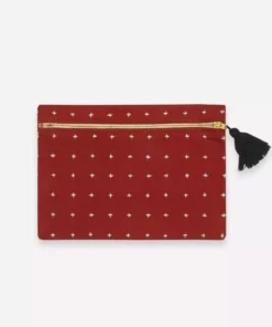 Anchal Cross Stitch Clutch Pouch