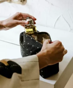 Anchal Accessories Cross Stitch Toiletry Bag - Charcoal