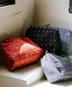 Anchal Cross Stitch Toiletry Bag - Spruce 7 Anchal Cross Stitch Toiletry Bag - Spruce