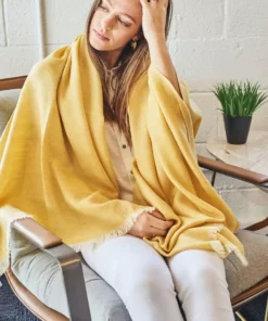 Studio Variously Dandelion Merino Throw Blanket Home Goods