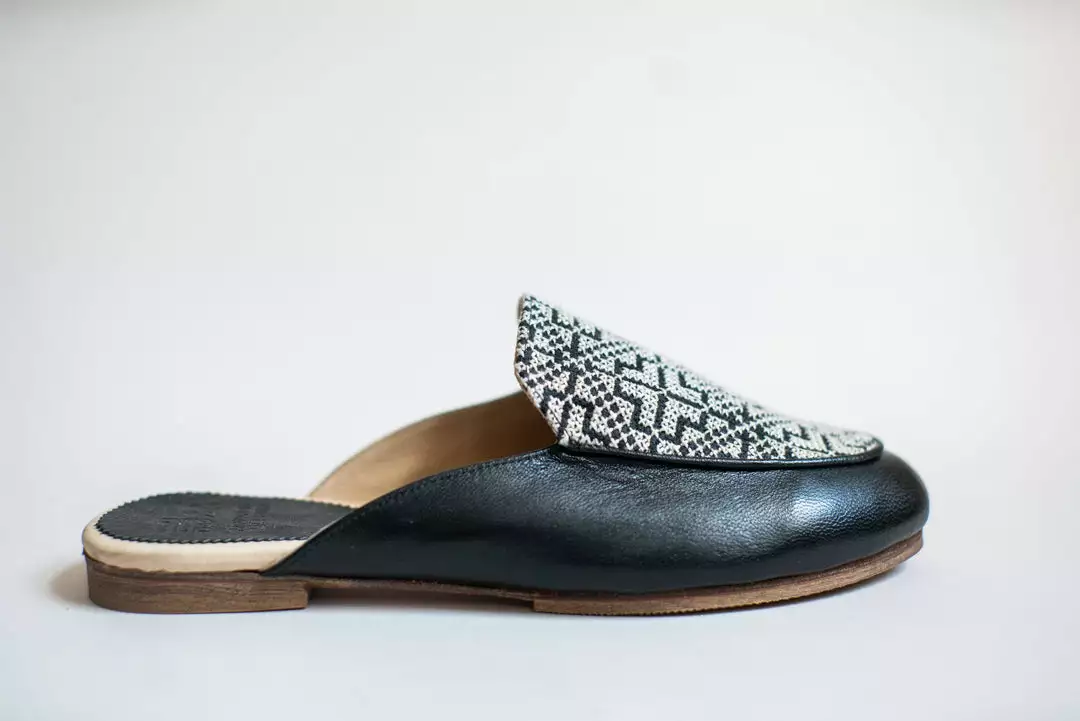 Darzah Tatreez Mule - Black + White Staff Favorites 5 Darzah Tatreez Mule - Black + White Staff Favorites