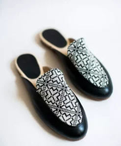 Darzah Tatreez Mule - Black + White Staff Favorites 9 Darzah Tatreez Mule - Black + White Staff Favorites
