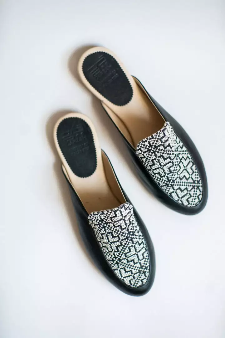 Darzah Tatreez Mule - Black + White Staff Favorites 6 Darzah Tatreez Mule - Black + White Staff Favorites