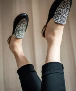 Darzah Tatreez Mule - Black + White Staff Favorites 8 Darzah Tatreez Mule - Black + White Staff Favorites