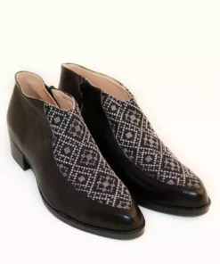 Darzah Special Occasion Tatreez Bootie - Black