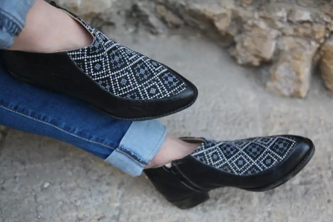 Darzah Special Occasion Tatreez Bootie - Black 5 Darzah Special Occasion Tatreez Bootie - Black