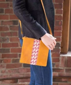 Darzah Camel Tatreez Crossbody Bag Fair Trade