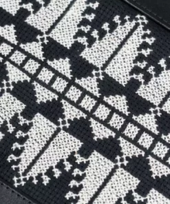 Darzah Cypress Tatreez Crossbody Bag - Ecru