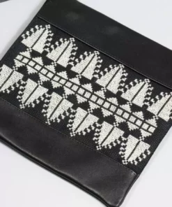 Darzah Cypress Tatreez Crossbody Bag - Ecru