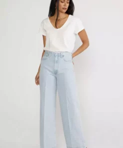 ÉTICA New Arrivals Devon Wide Leg Jeans - Sea Breeze
