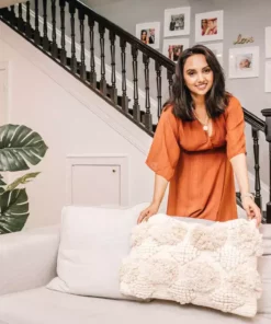 Casa Amarosa Home Goods Diagonal Chindi Throw Pillow Cover