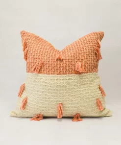 Zuahaza Home Goods Diamond Guayaba Throw Pillow Cover With Tassels