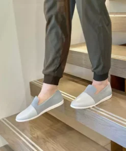 Dooeys Shoes Blue Gray Apple Leather House Loafer