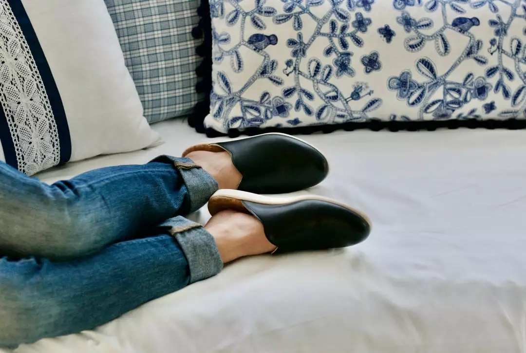 Dooeys Black Apple Leather House Mule 6 Dooeys Black Apple Leather House Mule