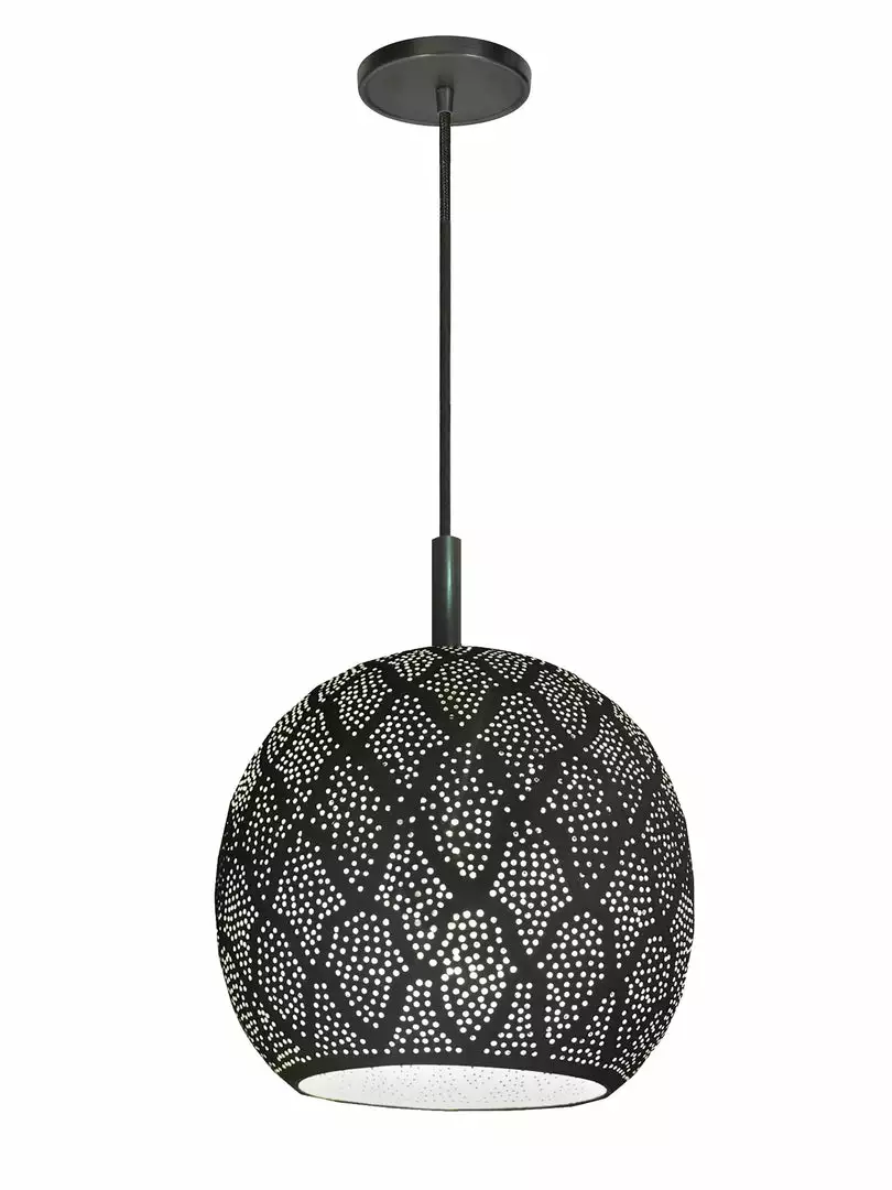 Dounia Home Aria Pendant Light - Gunmetal Handcrafted 1 Dounia Home Aria Pendant Light - Gunmetal Handcrafted