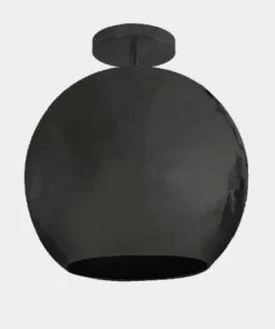 Dounia Home Mishal Semi-Flush Ceiling Light - Gunmetal