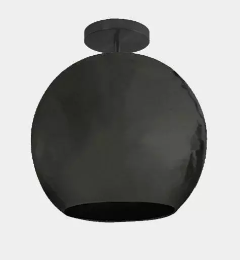 Dounia Home Mishal Semi-Flush Ceiling Light - Gunmetal 1 Dounia Home Mishal Semi-Flush Ceiling Light - Gunmetal