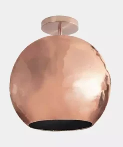 Dounia Home Mishal Semi-Flush Ceiling Light - Copper