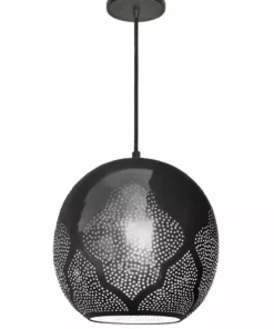 Dounia Home Najma Reversed Pendant Light - Gunmetal Lighting