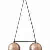 Dounia Home BIPOC Owned Nur Reversed Chandelier - Duel Globe - Copper