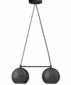 Dounia Home BIPOC Owned Nur Reversed Chandelier - Duel Globe - Copper