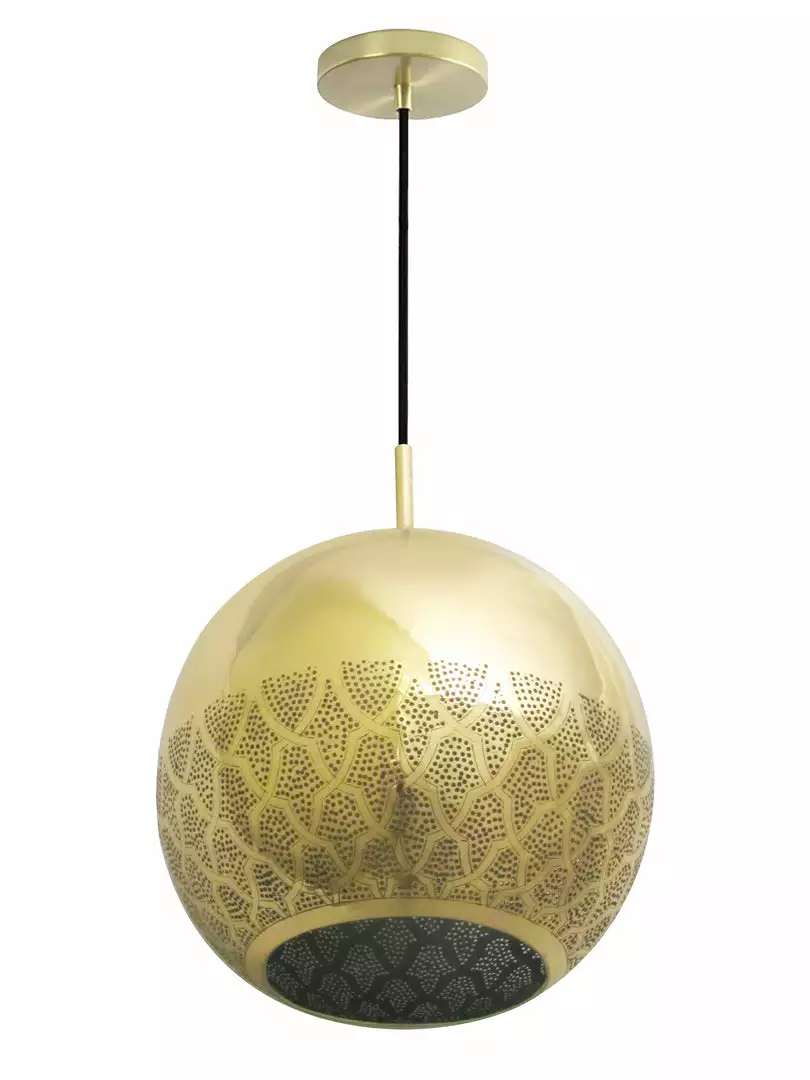 Dounia Home Nur Reversed Pendant Light - Brass Lighting 1 Dounia Home Nur Reversed Pendant Light - Brass Lighting