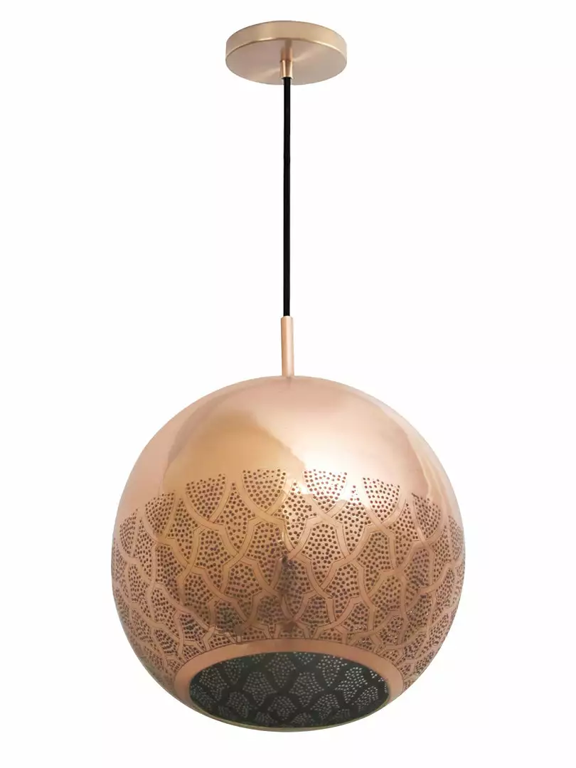Dounia Home Nur Reversed Pendant Light - Brass Lighting 7 Dounia Home Nur Reversed Pendant Light - Brass Lighting