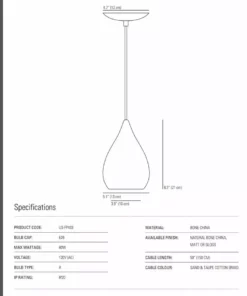 Ameico Drop One Small Pendant - White Matte Lighting