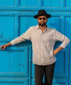 Dushyant Asthana Men's Amir Shirt - Blue Stripes