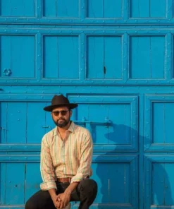 Dushyant Asthana Men's Amir Shirt - Orange Stripes