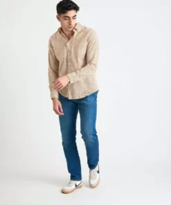 Dushyant Asthana Men's Amir Long Sleeve Shirt - Grid