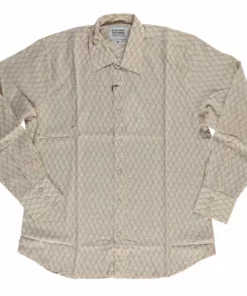 Dushyant Asthana Men's Barrington Shirt - Brown Leaf Print