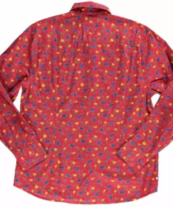 Dushyant Asthana Men's Barrington Shirt - Maroon Floral Print