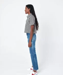 Dushyant Asthana Cami Checkers Crop Shirt Clothing