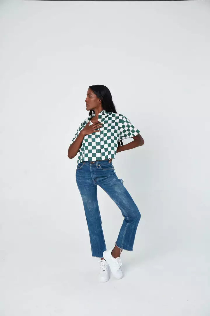 Dushyant Asthana Cami Chessboard Crop Shirt 2 Dushyant Asthana Cami Chessboard Crop Shirt