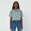 Dushyant Asthana Cami Chessboard Crop Shirt