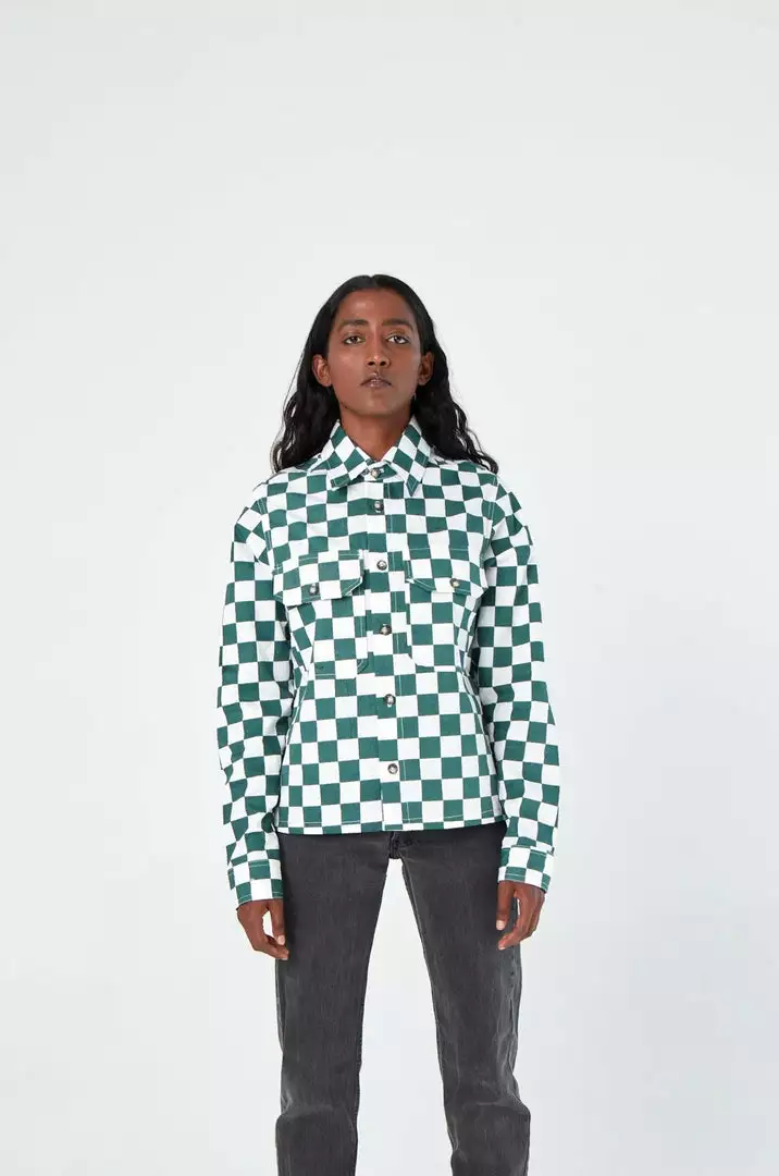 Dushyant Asthana Sophia Chessboard Over Shirt 1 Dushyant Asthana Sophia Chessboard Over Shirt