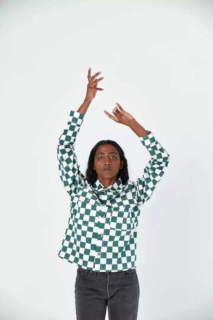 Dushyant Asthana Sophia Chessboard Over Shirt 2 Dushyant Asthana Sophia Chessboard Over Shirt