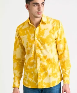 Dushyant Asthana Men's Amir Long Sleeve Shirt - Citrus