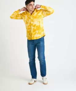 Dushyant Asthana Men's Amir Long Sleeve Shirt - Citrus