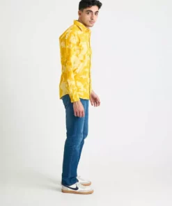 Dushyant Asthana Men's Amir Long Sleeve Shirt - Citrus