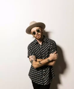 Dushyant Asthana Men's Folk Short Sleeve Shirt - Navy