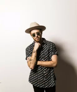 Dushyant Asthana Men's Folk Short Sleeve Shirt - Navy