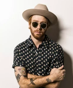 Dushyant Asthana Men's Folk Short Sleeve Shirt - Navy