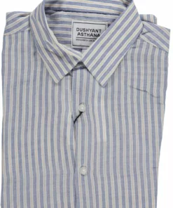 Dushyant Asthana Men's Amir Shirt - Blue Stripes