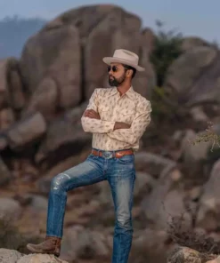 Dushyant Asthana Men's Bandit Western Shirt - Nomad Print