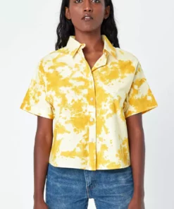 Dushyant Asthana Michelle Tie Dye Short Sleeve Shirt - Citrus Splash